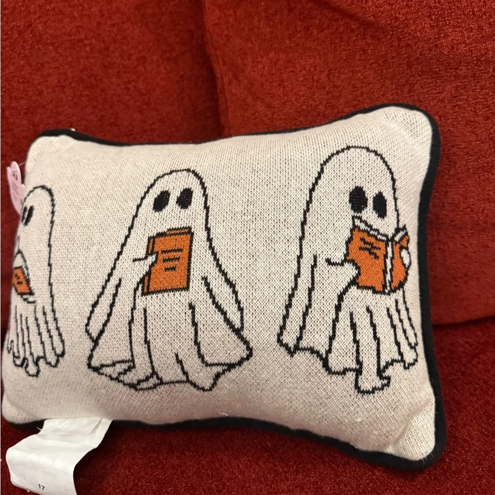 Ghosts Ghost Reading Book Books Pillow Halloween Fall Goblin & Ghoul Viral